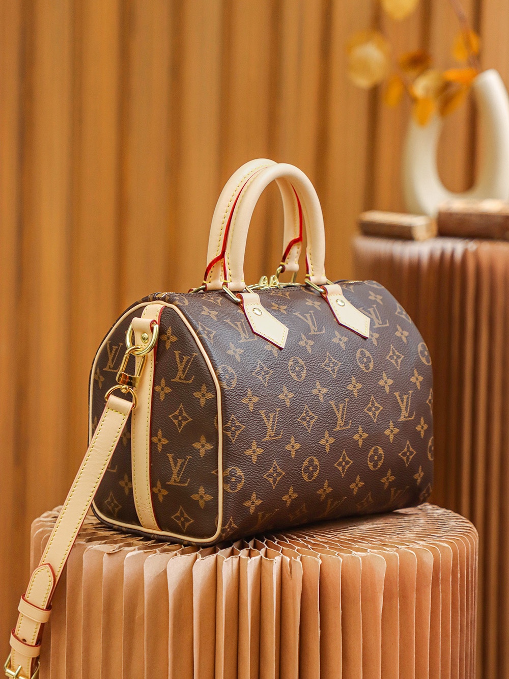 M41113 LV Speedy Bandoulière 25 Ladies Bag Monogram Canvas 25*19*15cm