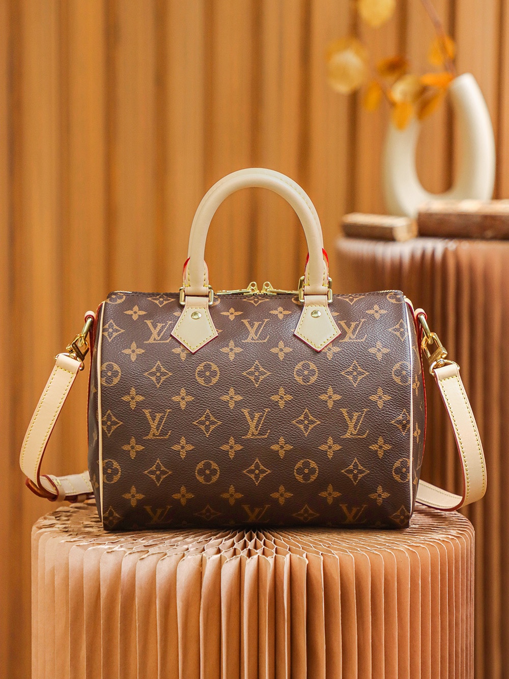 M41113 LV Speedy Bandoulière 25 Ladies Bag Monogram Canvas 25*19*15cm