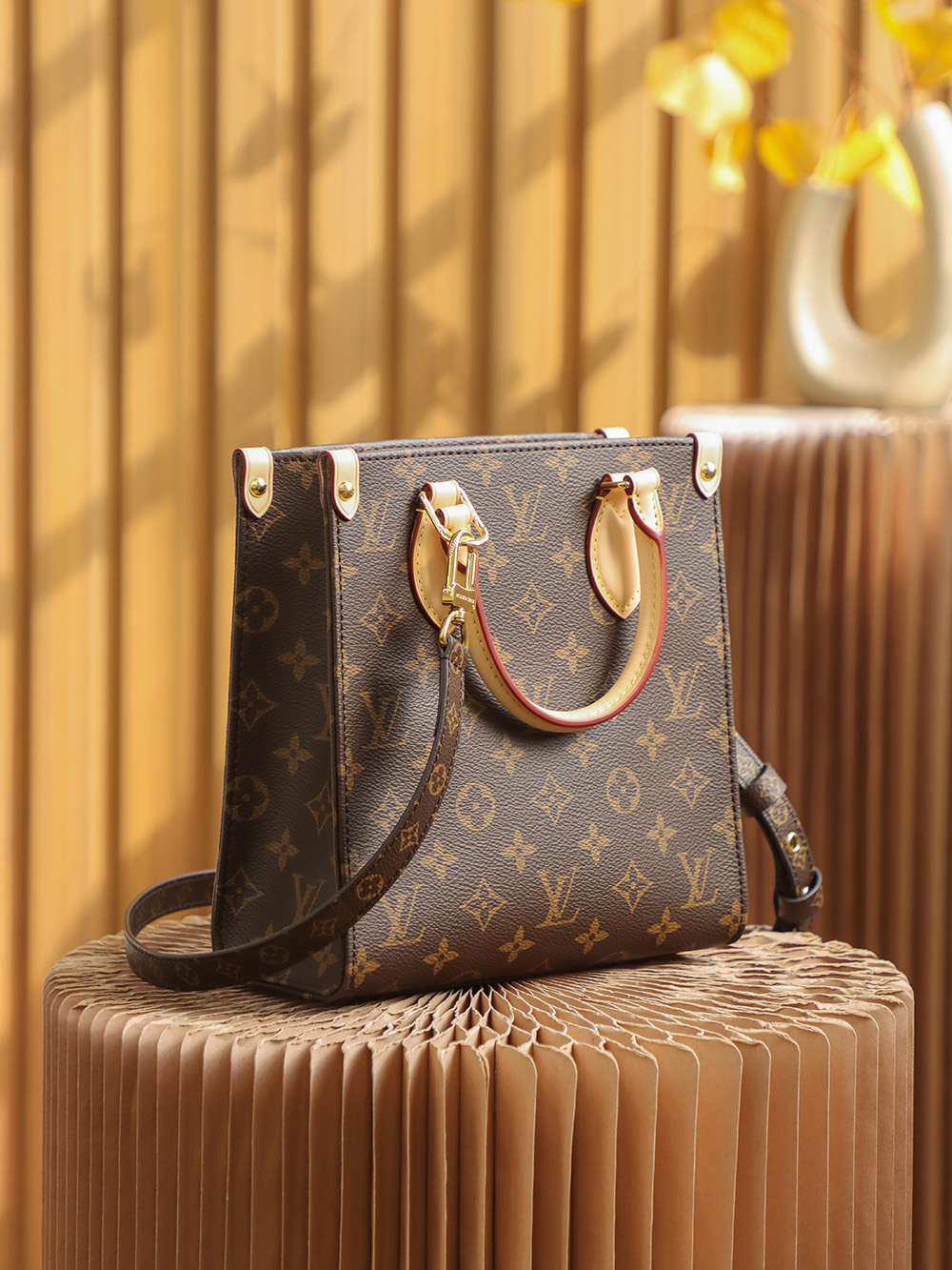 M46265 M45847 LV Sac Plat BB Ladies Bag Monogram Canvas 21.5x22x9cm