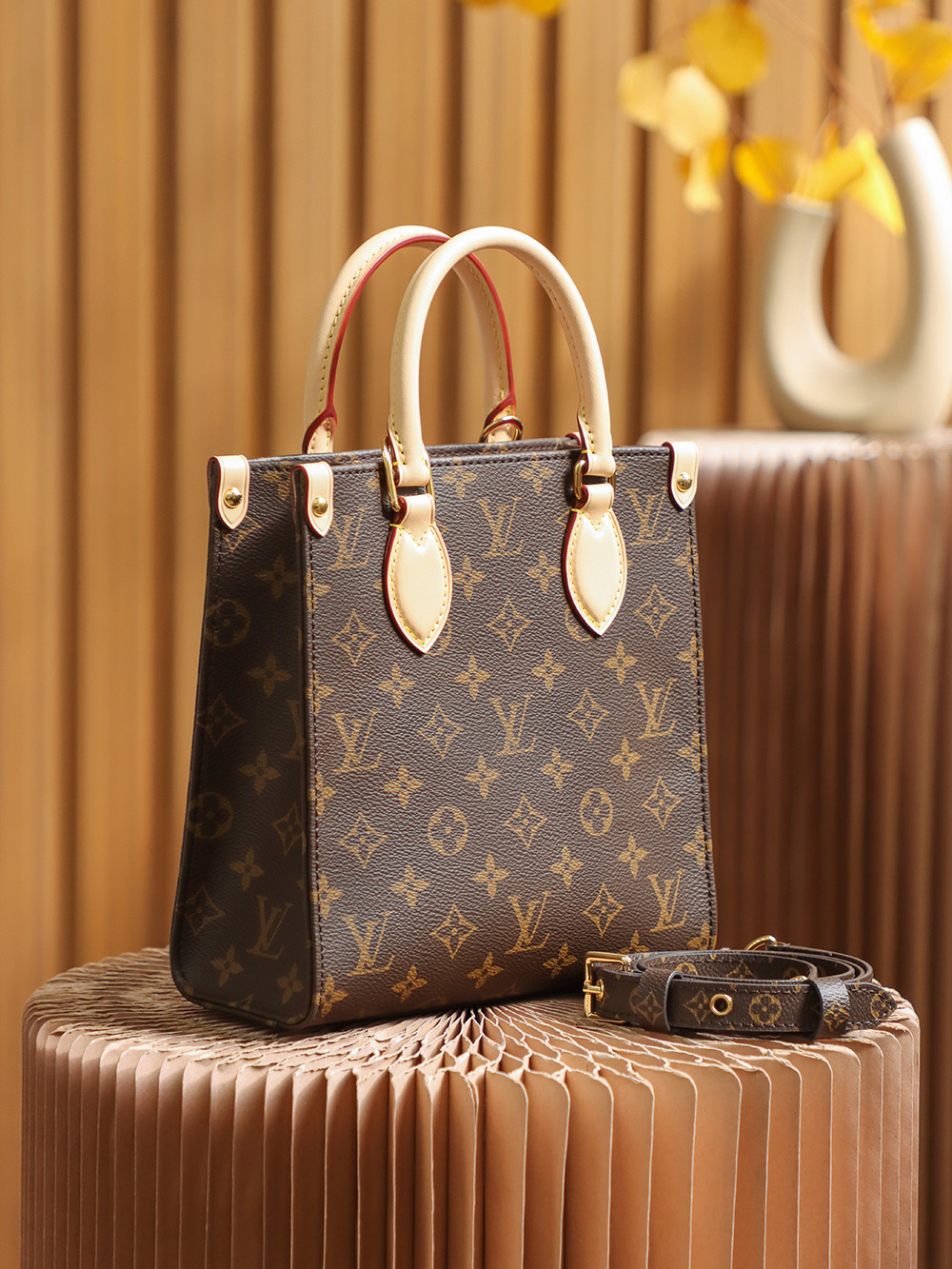 M46265 M45847 LV Sac Plat BB Ladies Bag Monogram Canvas 21.5x22x9cm