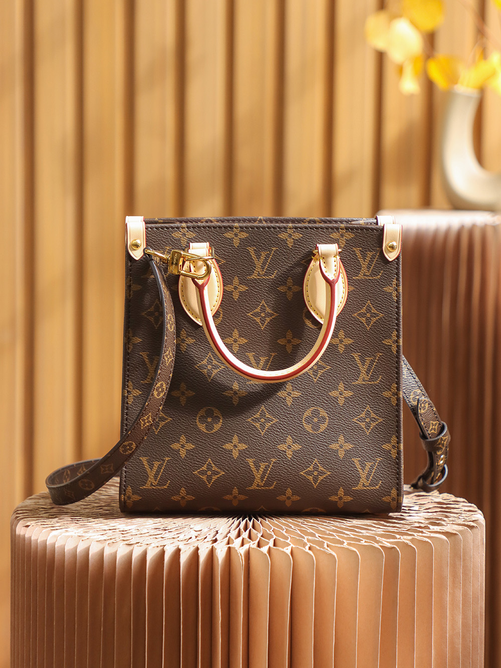 M46265 M45847 LV Sac Plat BB Ladies Bag Monogram Canvas 21.5x22x9cm