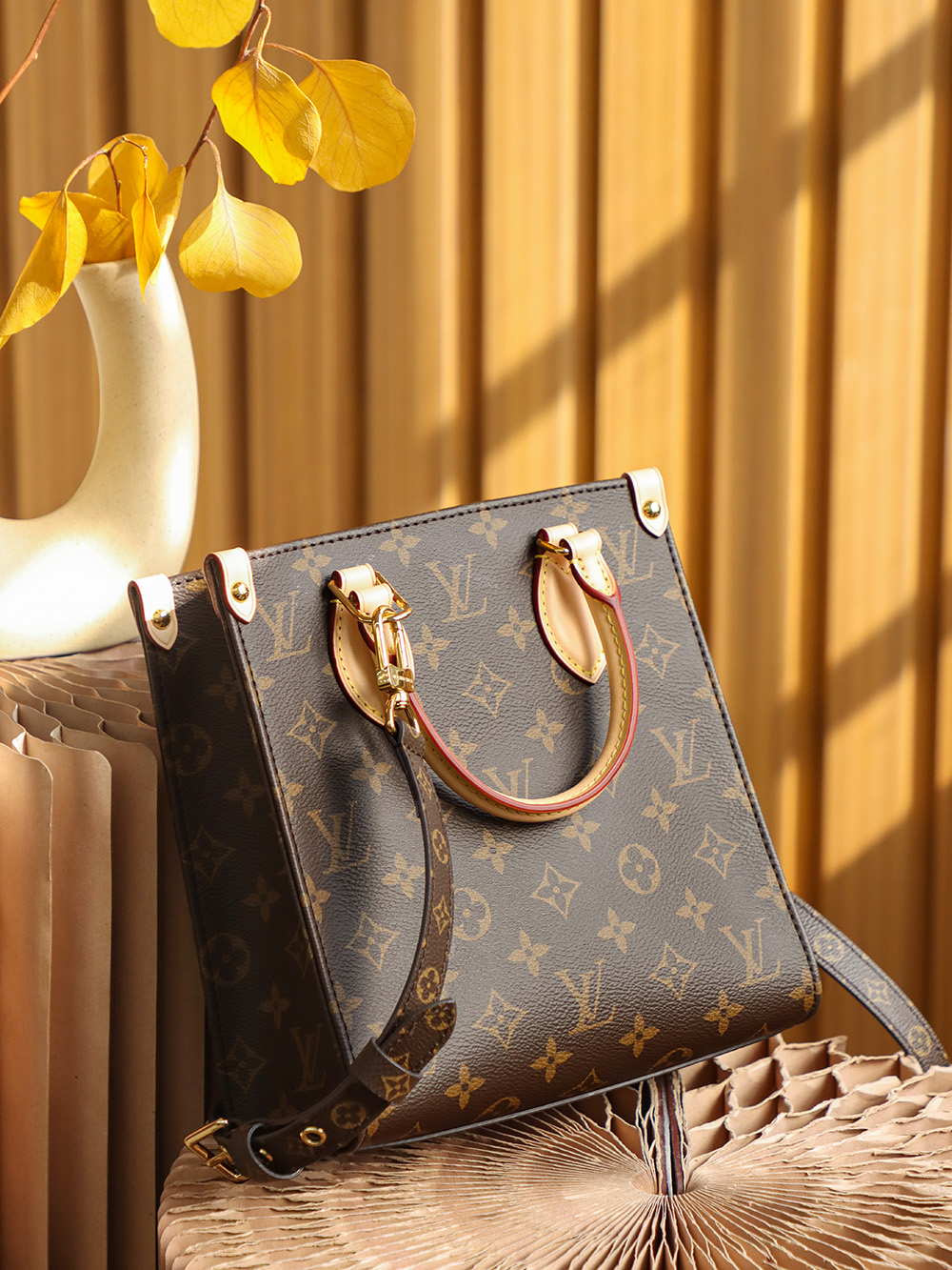 M46265 M45847 LV Sac Plat BB Ladies Bag Monogram Canvas 21.5x22x9cm