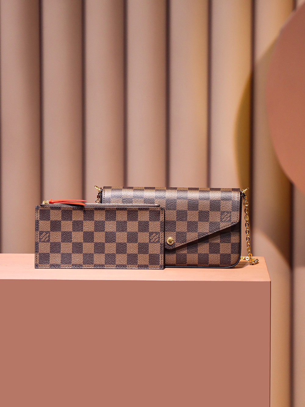 N40492 N63032 1V Pochette Félicie Ladies Bag Damier Ebene 21x12x3cm