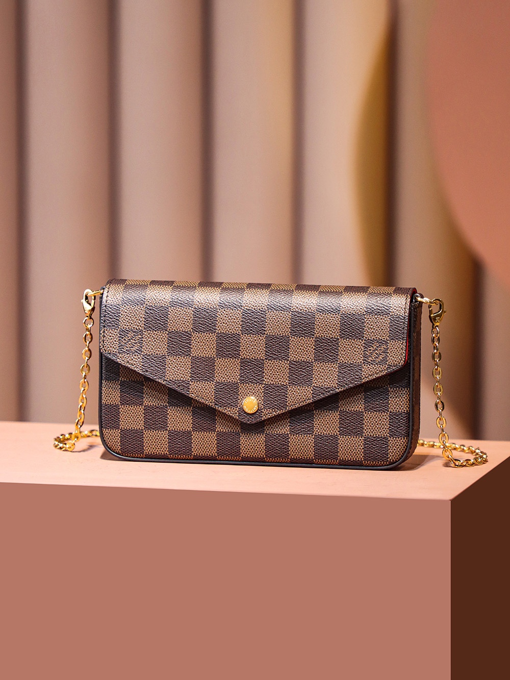 N40492 N63032 1V Pochette Félicie Ladies Bag Damier Ebene 21x12x3cm