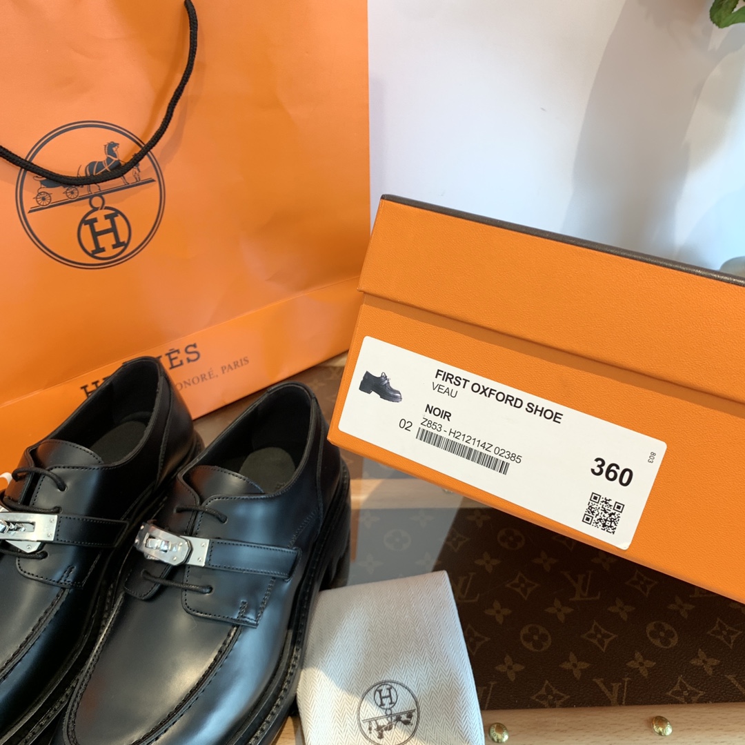 Herm*s First Dirby Shoe Black 35-39