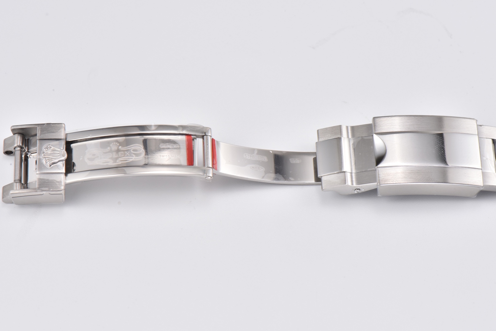 Ro1ex Daytona 40mm White Gold Bezel White Dial Steel Strap 116520