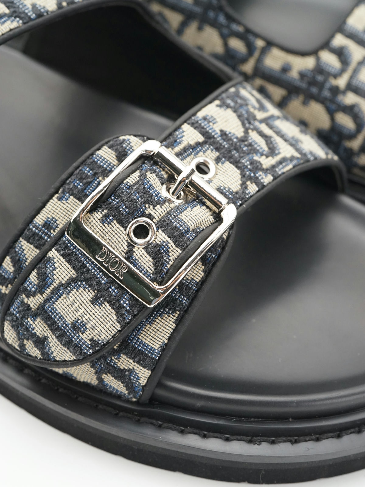 Dior Aqua Sandal Beige and Black Oblique 3SA135ZSA_H561