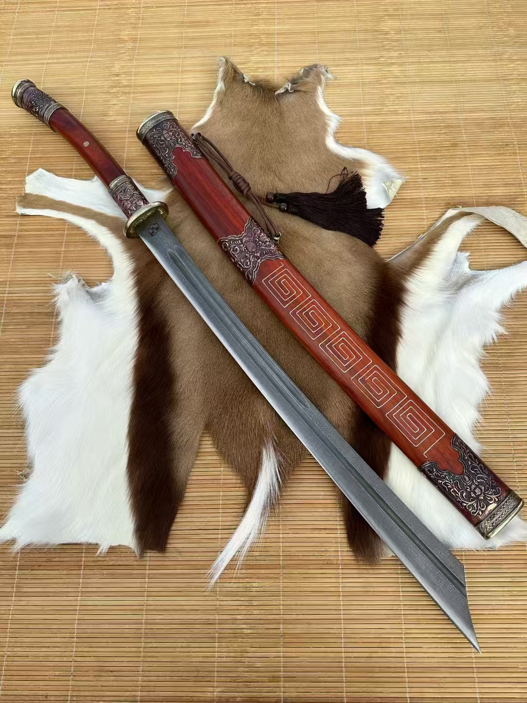 户撒刀王最佳之作【龙骨•斩马刀】 刀中之霸 纯手工锻打大师作品