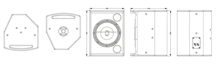 QIAHAI CK12 New Design 12 inch two way stage monitor coaxial speakers pro audio sound equipment loudspeaker box