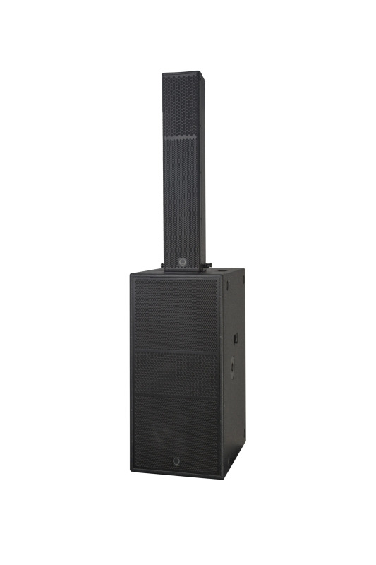 5.5 inch column speaker with active/passive dual 12 inch subwoofer mini line array loudspeaker sound system