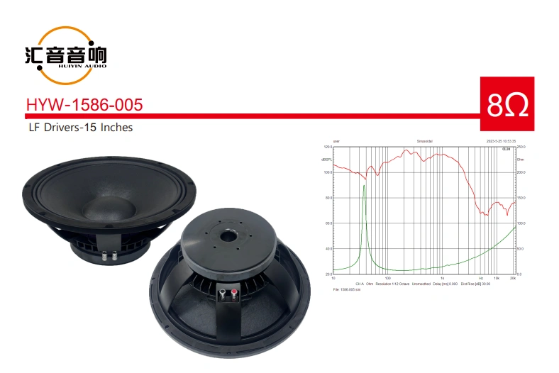 HYW-1586-005 Full Range Subwoofer 15inch RMS 500W Pro Audio For Outdoor Weddings