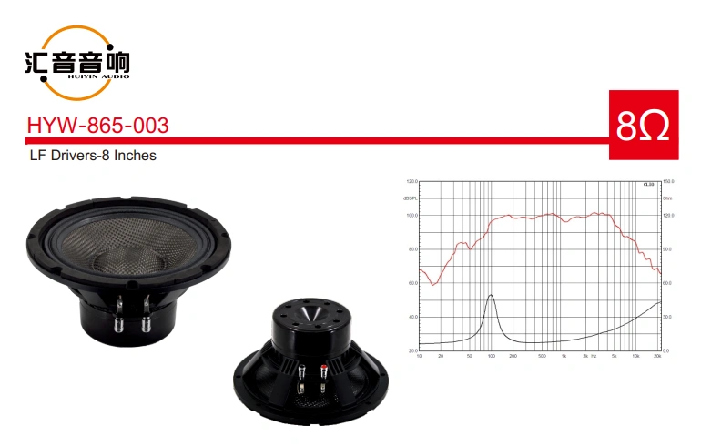 HYW-865-003 Line Array Sound System Mid Range Speakers 8 Inch Neodymium magnetsRMS 300W  For Live Show Events