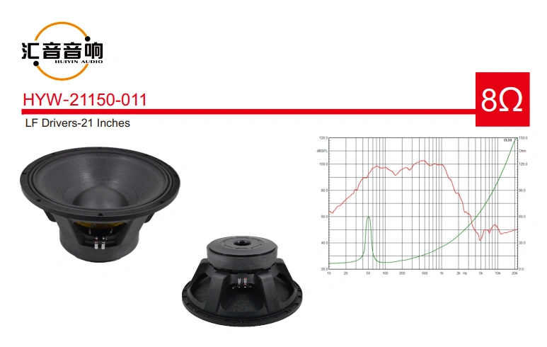 HYW-21150-011 Professional Line Array Sound System Bass Woofer Speaker 21 Inch RMS 3000W 6 Inch Coil  For Concert