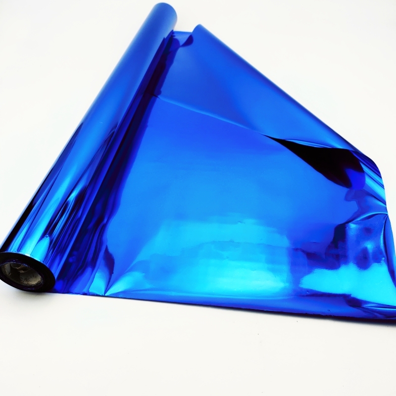 Blue double-sided bronzing foil