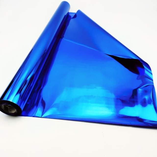 Blue double-sided bronzing foil