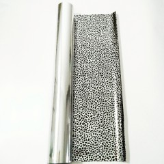 Double Sided Gold Foil Leopard Silver