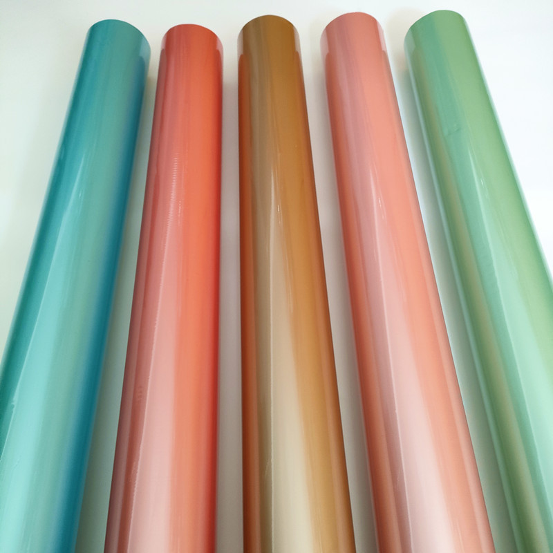 Pearlescent color hot stamp foil