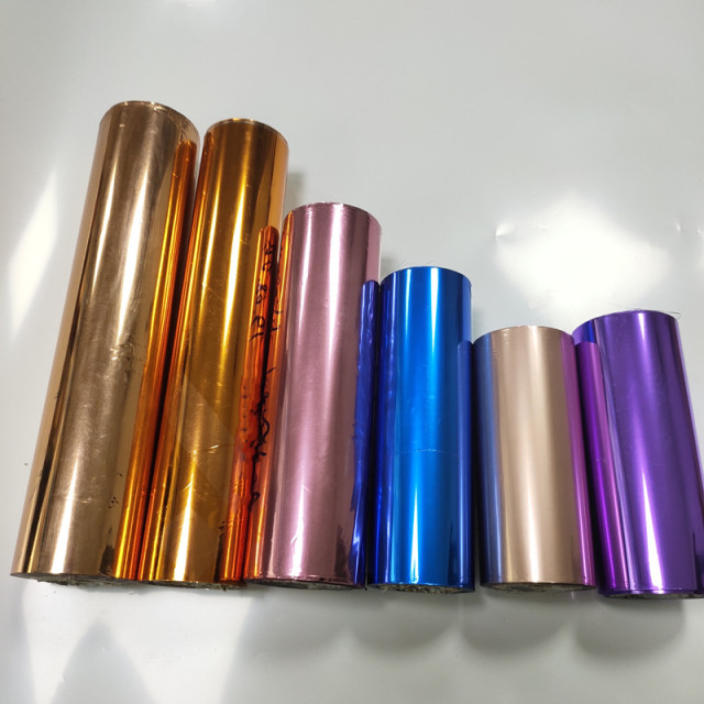 Colored foils for paper stamping