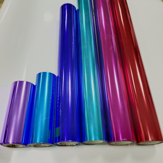 Colored foils for paper stamping