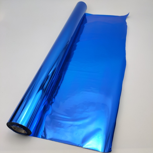 Blue double-sided bronzing foil