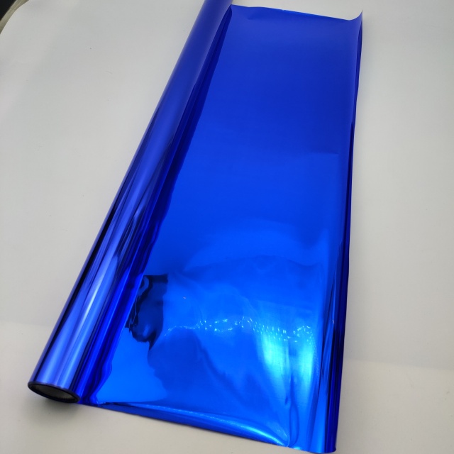 Blue double-sided bronzing foil