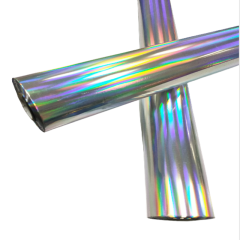 Double-sided holographic foil plain silver