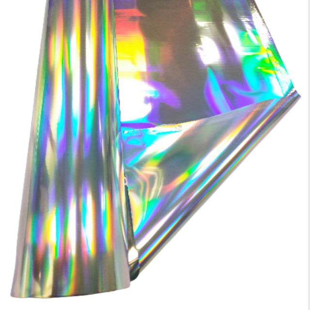 Double-sided holographic foil plain silver