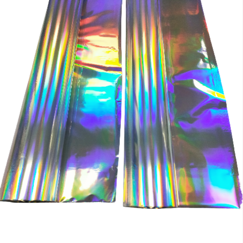 Double-sided holographic foil plain silver