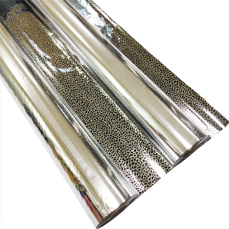 Double Sided Gold Foil Leopard Silver