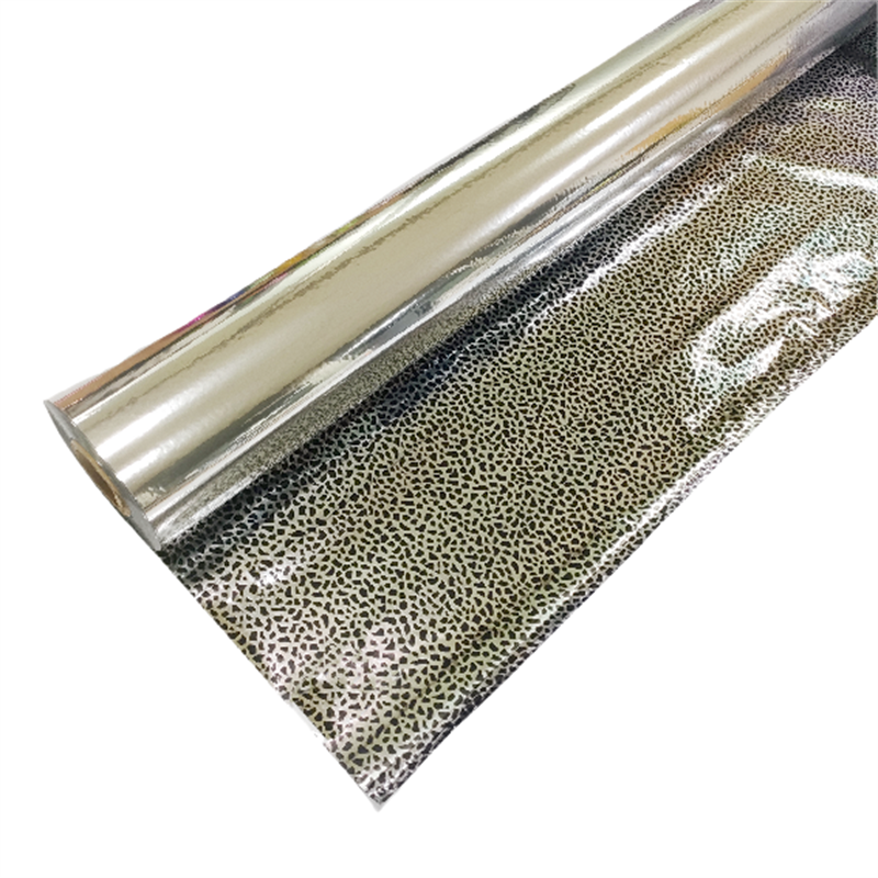 Double Sided Gold Foil Leopard Silver