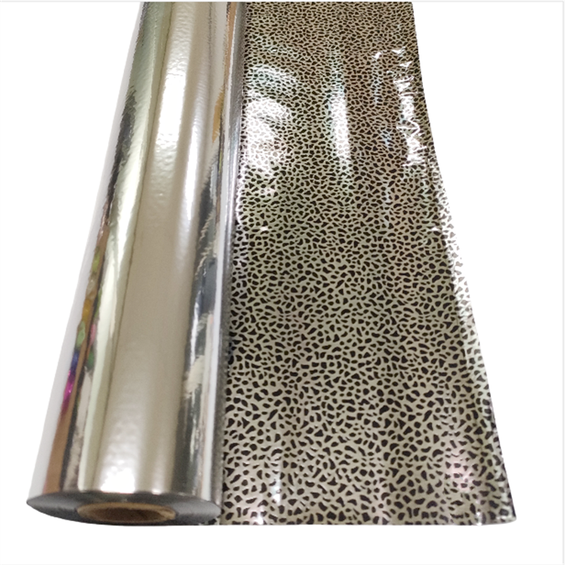 Double Sided Gold Foil Leopard Silver