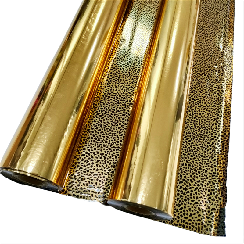 Double-sided gold leaf with leopard print gold