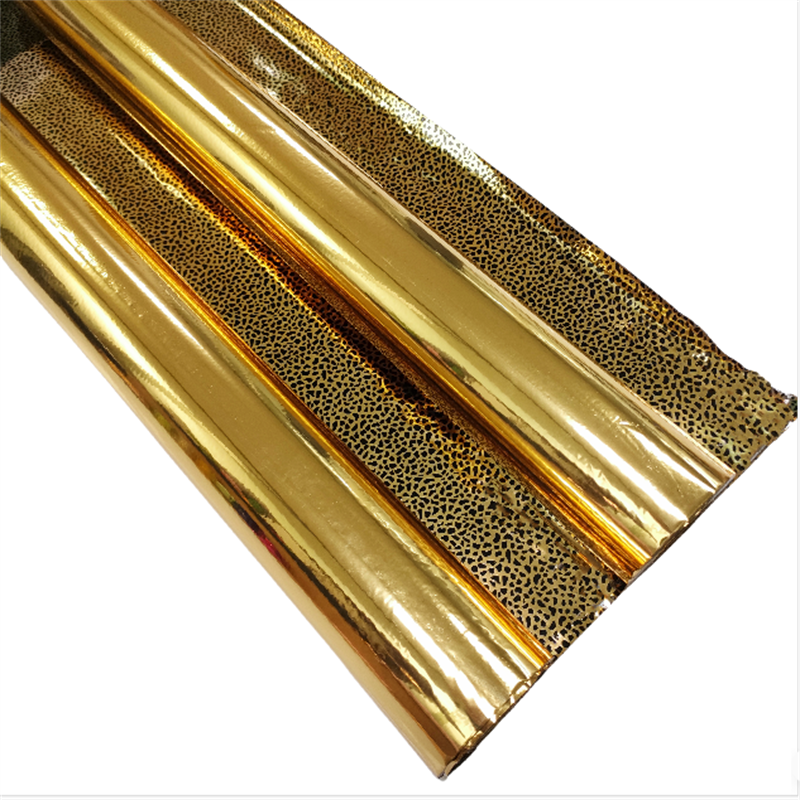 Double-sided gold leaf with leopard print gold