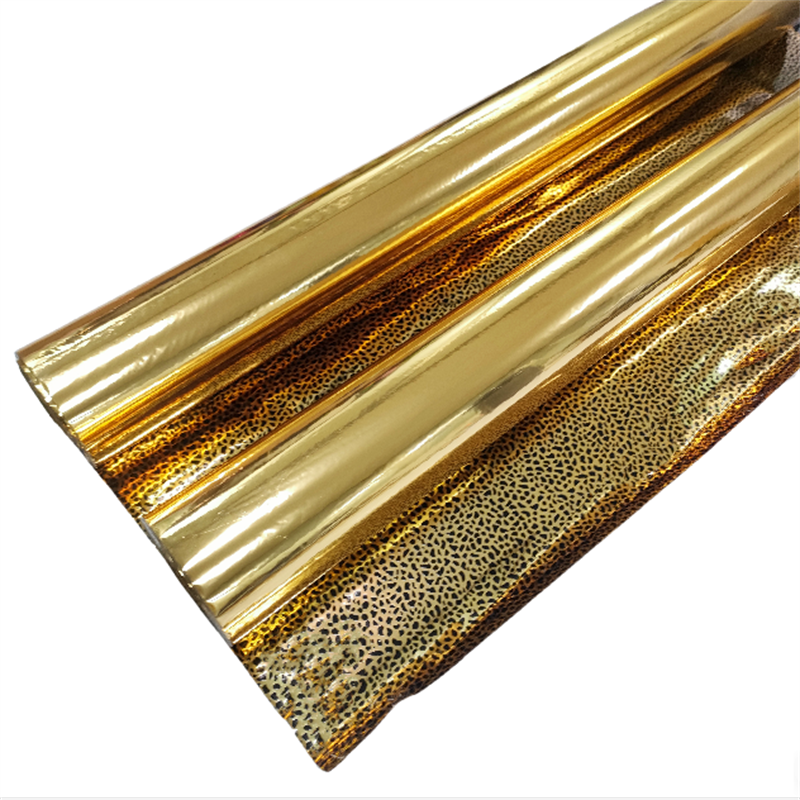 Double-sided gold leaf with leopard print gold