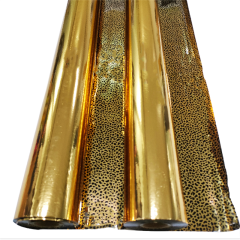 Double-sided gold leaf with leopard print gold