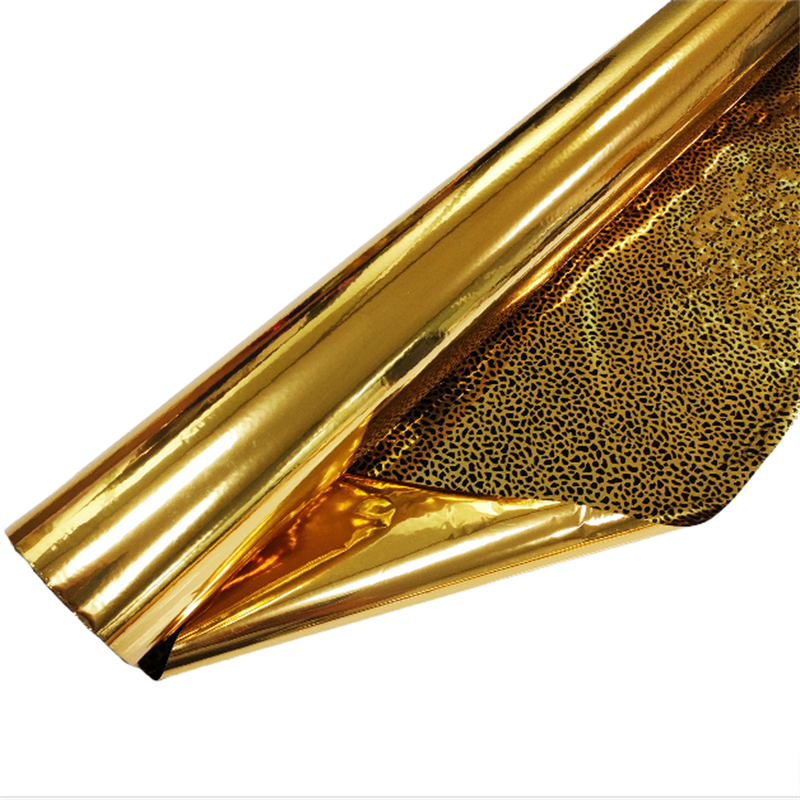 Double-sided gold leaf with leopard print gold