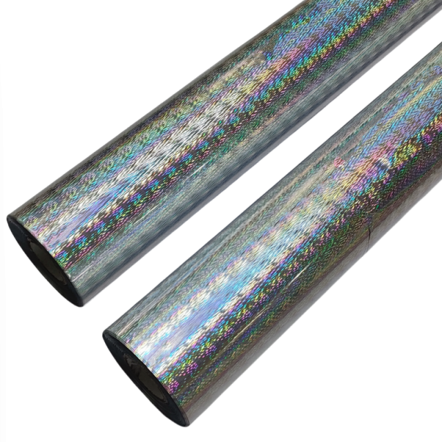 Holographic foil for stamping lures
