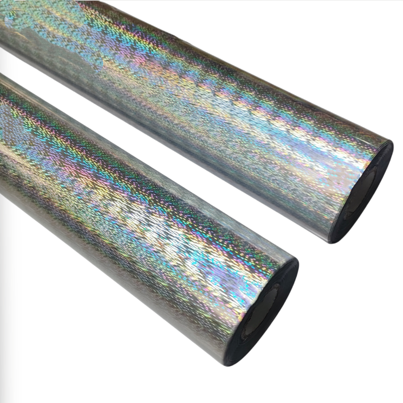 Holographic foil for stamping lures