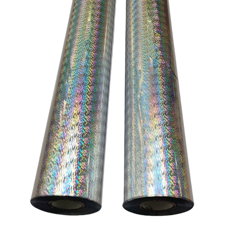 Holographic foil for stamping lures