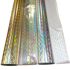 holographic stamped foils for fishing lures
