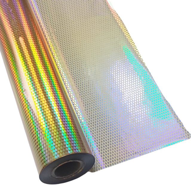 Washed aluminum holographic foil suitable for stamping lures