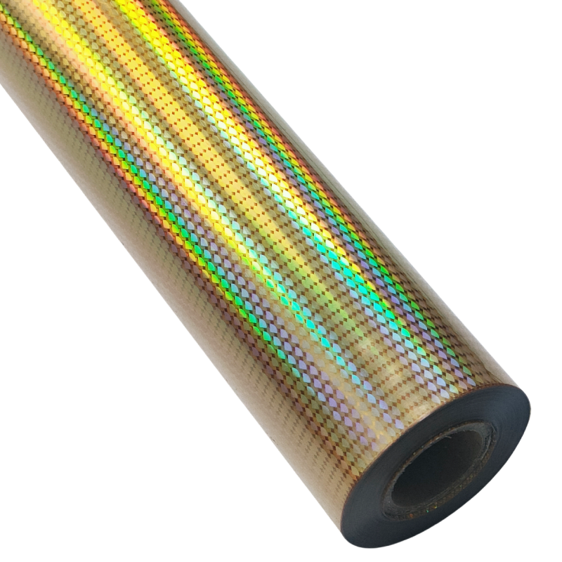 Washed aluminum holographic foil suitable for stamping lures