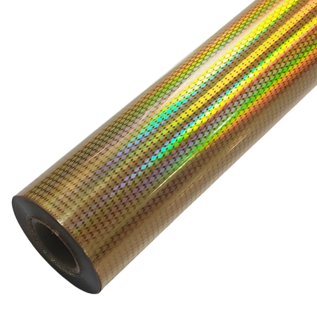 Washed aluminum holographic foil suitable for stamping lures
