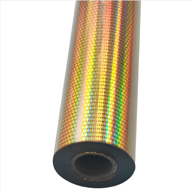 Washed aluminum holographic foil suitable for stamping lures