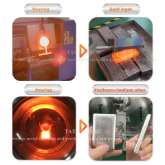 TAEANTECH 1KG-15KG Induction Gold sliver copper Manual Pouring Melting Furnace