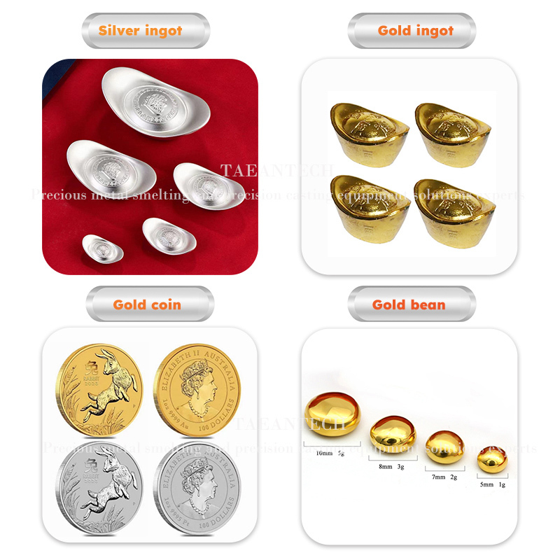 TAEANTECH 4kg 8kg 30kg Gold Bar Making Machine
