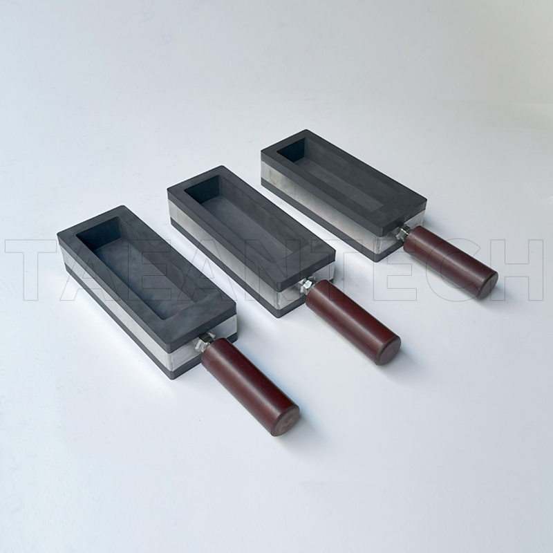 TAEANTECH Gold Graphite Strip Handle Molds For Melting Furnaces