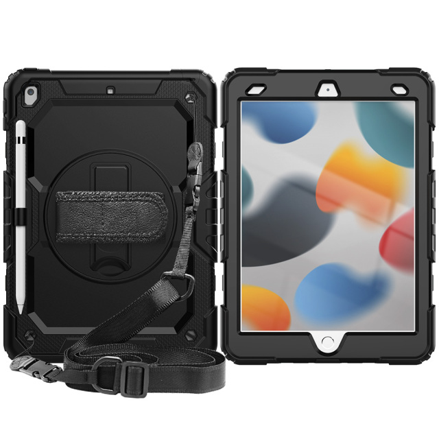 Heavy duty rugged tablet case for ipad 9th 8th 7th  case with 360 rotation hand strap kidproof silicone case for ipad 10.2 tablet cover ipad case manufacturer Support OEM wholesale