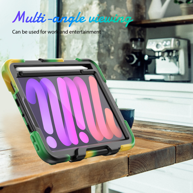 PC+silicon Ipad Case For Ipad mini 6 8.3inch Protective Cover Heavy Duty Rugged Shockproof tablet Case With stand Ipad Case Full Body Protective  Competent supplier of tablet protective cases