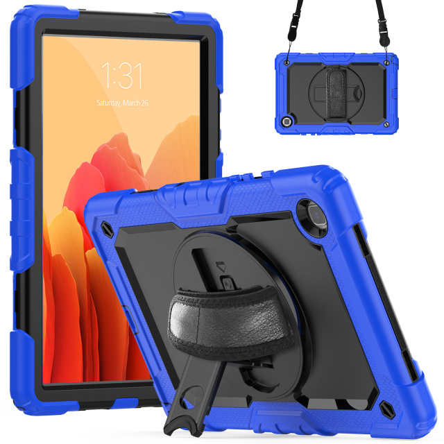 Tablet Case for Samsung Galaxy Tab A7 10.4 Case 2020 T500 T505 T507 Protective Cover with 360 Rotation Hand Strap&Kickstand Silicone tablet cover for Samsung tab case